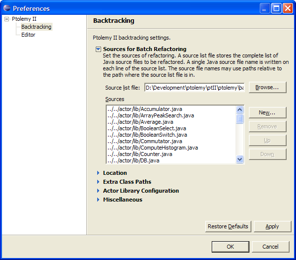 Batch refactoring options